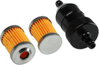 8MM Aluminum Alloy Inline for Fuel Filter with 5 Reusable Elements for Motorcycle and Outdoor Power Equipment