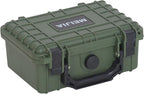 MEIJIA IP67 waterproof hard compact case,Customizable Fit Foam,8.12”x6.56”x 3.56”,Fit Use of Drones, Cameras,Equipments,lens (Green)