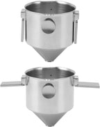 Portable Pour Over Coffee Maker Stainless Steel Reusable Cone Coffee Dripper Filter Hand Brewed Design for Home Travel Office 304 Stainless Steel Material