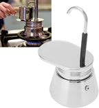 50ML 200ML Single Spout Mocha Pot Classic Stovetop Coffee Maker Stainless Steel Portable Espresso Pot with Filter for Home Camping Office Use (50ml)