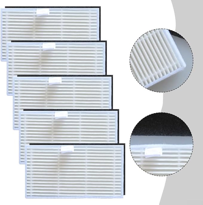 Washable HEPA Filters For Uninell UR3 Robot Vacuum Cleaner, Filter Paper Captures Fine Dust, Sturdy And Long-Lasting, Helps Keep Air Fresh And Floors Hygienic(5 PACK)