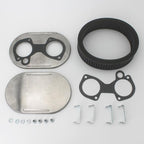 KIPA Air Filter assembly For arbuertor DCOE 40DCOE 45DCOE 48DCOE 40 45 45 mm Stainless Plate washable filter element 1 3/4" Tall With Mounting gasket hardware 56-1310 OEM # 99217.517 99217517