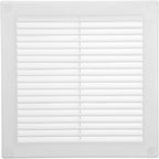 Vent Systems 6'' x 6'' Inch White Soffit Vent Cover - Pack of 100 - Flat Square Air Vent Louver - Grille Cover - Built-in Insect Screen - HVAC Vents for Bathroom, Home Office, Kitchen 6x6 Inch