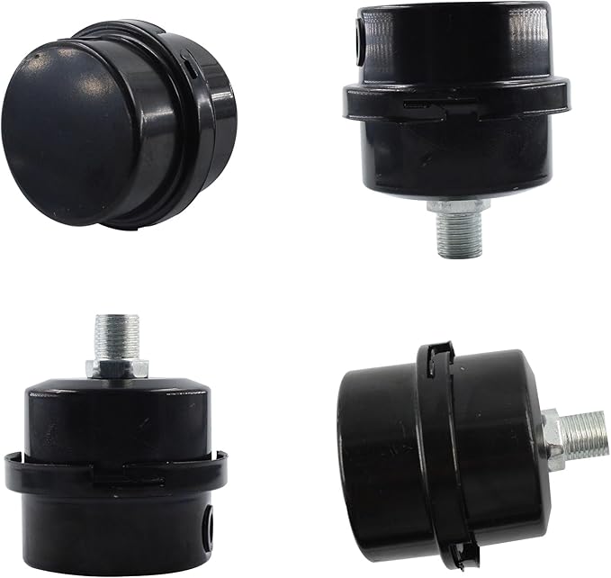 2PCS 1/2’’ Metal Air Compressor Intake Filter Sound Muffler, Thread Air Compressor Silencer