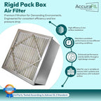 RIGID-PACK 20x20x12 Rigid Box Air Filter – MERV 14/95% ASHRAE HVAC Filter – Radial V-Pleat, Metal Frame, No Header – High-Efficiency Replacement for Commercial & Industrial Systems