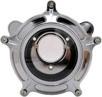 Harley Air Cleaner Chrome See Through Intake Filter Kit Cnc Cut for Motorcycle Dyna 2000 - 2017 Softail 2000 - 2015 Touring 2000 - 2007 Fitment - B (Gray)