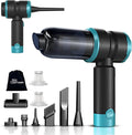 Handheld Car Vacuum with 15000PA Power, 4 in 1 Powerful Cordless Vacuum Cleaner & Air Duster with 2000mAh Battery, Rechargeable Portable Mini Hand Held Vacuum for Car, Home,Office,Pet Hair（Blue）