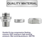 Jingzan Straight Air Piping Fitting,3/4"Piping x 1/2"Male NPT Adapter, Brass-Nickel Plated Fittings for Garage Shop Compressed Air Line Piping System (2 PACK 1/2 NPT x 3/4 Piping)