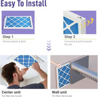 20x25x4 HVAC Air Filter, MERV 11, 2-Pack, Blue Electrostatic Pleated Furnace AC Replacement Filter, Easy Install, Long-Lasting