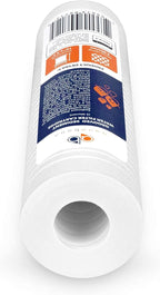 Aquaboon 5 Micron 10 x 2.5 Grooved Sediment Water Filter Replacement for Whole House Filter Cartridge Compatible with AP110, WHKF-GD05, CFS110, 6-Pack
