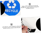 NUOBESTY 8pcs Recycle Sticker for Trash Can Waste Sorting Decals PVC Material for Kitchen Garbage Can