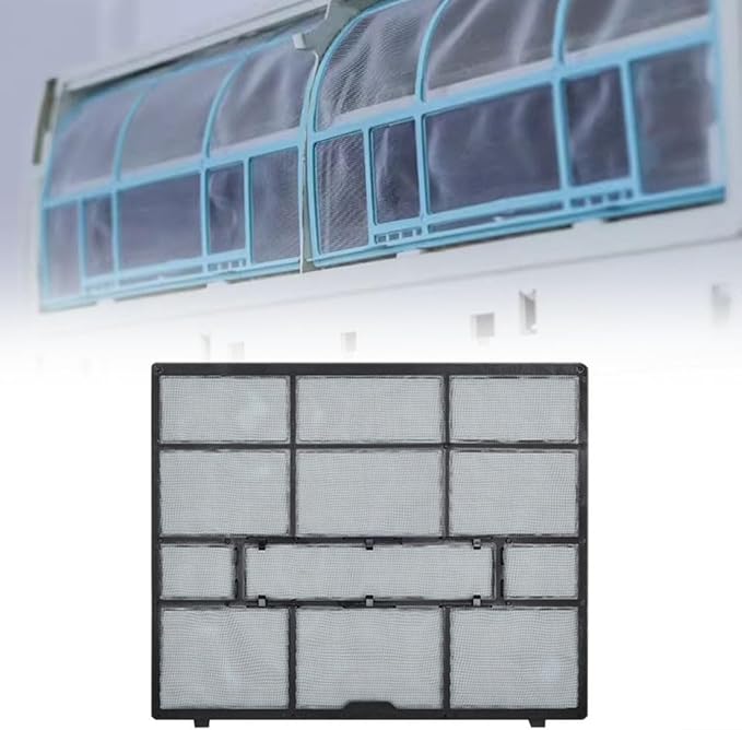 Wall Mounted Air Conditioner Dustproof Filter Cover,Plastic Indoor Unit Air Outlet Screen Compatible with Household Split System AC(35.3X29cm)