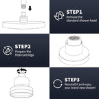 Replacement Filter Cartridge Compatible with Eskiin Shower Head - for Hard Water, Chlorine Removal (4 Packs)