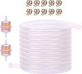 3/16 Inch ID Fuel Line Hose With 2Pcs Fuel Filters +10 Clamps for Kawasaki Lawn Mower Small Engines Generator Mini Bike dirtbike