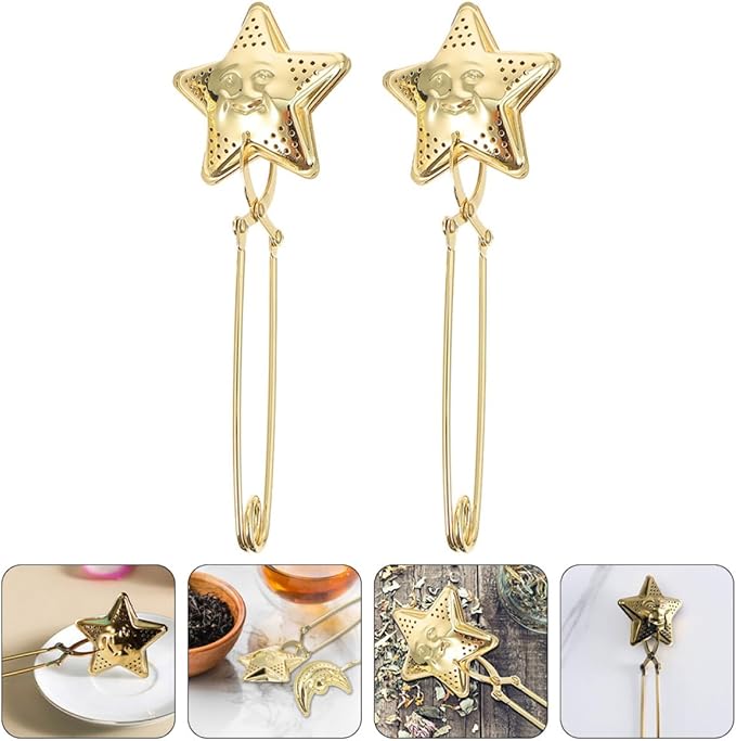 Luxshiny Stainless Steel Tea Infuser Strainer Clamp Design Convenient Portable Tea Filter Accessories