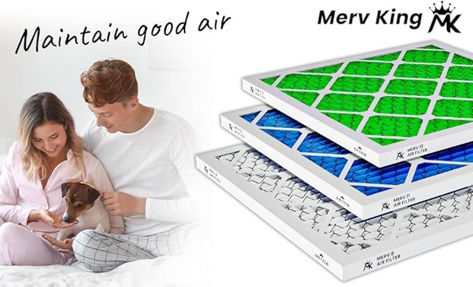 MervKing 20x25x4 Air Filter Actual Size: 19.88" x 24.88" x 4.31" MERV 13 MPR 1500-1900 | MADE IN USA | 1-Pack | Pleated HVAC AC Furnace Replacement