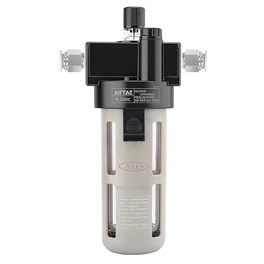 Compressed Air Line Lubricator Airtac BL2000-C 1/4'' NPT 0-145 Psi Oil for Pneumatic System Source Treatment