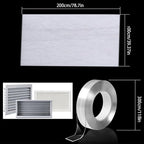 Air Vent Filter Kit, Cotton Electrostatic Dust Control Vent Filter with Installation Tape for All Vents Grilles Ducts Exhaust Pipes Ceiling