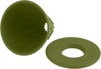 Reusable Silicon Resin Coffee Filter Strainer Dripper Portable Coffee Machine Accessory for Home Outdoor Camping Office Travel Lightweight Durable Easy Clean (Green)