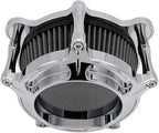 Harley Air Cleaner Chrome See Through Intake Filter Kit Cnc Cut for Motorcycle Dyna 2000 - 2017 Softail 2000 - 2015 Touring 2000 - 2007 Fitment - B (Gray)