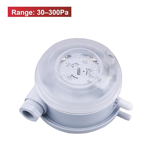 1pcs 604 Micro Differential Pressure Switch - 20-1000Pa Adjustable Air & Gas Sensor for HVAC Systems, Ventilation, Filter, Duct Alarm Use(30-300pa)