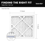 11.5x11.5x1 Air Filter MERV 8 (4-Pack), HVAC/Furnace AC Filter Replacement, Dust Defense–Comparable with MPR 600 & FPR 5 (Actual 11.5x11.5x0.75)