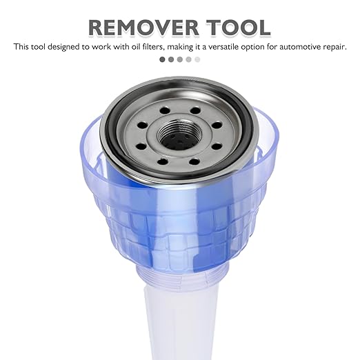 HEALLILY Multi-Functional Oil Filter Removal Tool with Anti-Scald Plastic Funnel, 9.13 X 3.54 Inch, Easy for Oil Changes and Filter Removal