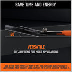 HORUSDY 12" Adjustable Oil Filter Pliers, Adjustable Oil Filter Wrench Removal Tool (Orange)