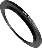 58-72mm Metal Step-Up/Down Ring Adapter Compatible with Mirrorless Cameras DSLR Lens, UV CPL ND Filter Thread Converter, Black