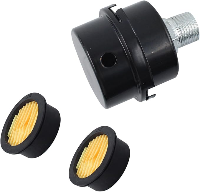 2PCS 0.79’’ Metal Air Compressor Intake Filter Sound Muffler, Thread Air Compressor Silencer