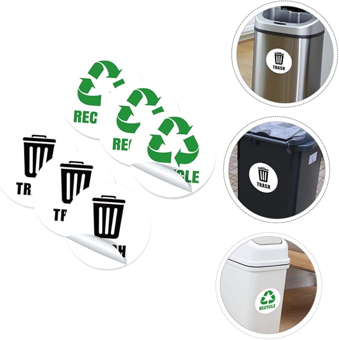 Self-Adhesive Garbage Classification Label Stickers for Waste Bins Eco-Friendly Decals for Easy Sorting Home and Office
