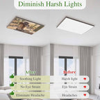 1 Pack Fluorescent Light Cover, Cowboy Western Light Covers for Ceiling Lights, Cowboy Hats Boots Desert Cacti Vintage Magnetic Lights Filters Ceiling Shade for Classroom/Office - 4 x 2 Feet