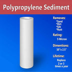 6 Standard Coconut Shell Block Carbon & 6 Four Layers of Filtration Polypropylene Sediment 5 Micron 2.5"x 10" Water Filter Cartridges Universal replacement for Reverse Osmosis & Standard 10” Housing