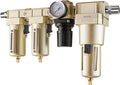 VEVOR Air Compressor Filter Regulator Combo, 1/2" NPT 3-Stage 25μm & 5μm & 0.3μm Compressed Air Drying System with Micron Filters & Oil-Water Separator, Semi-Auto Drain, 175PSI Max Working Pressure