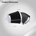 Evermotor Motorcycle Air Filter, 41mm 42mm 43mm Filter for 50cc 70cc 90cc 110cc 125cc 150cc Carb Filter GY6,Moped,ATV