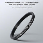 K&F CONCEPT 11 Pieces Metal Step Down Filter Adapter Rings Set, for Large Size Lens Add Small Size Filter 67-62mm 72-67mm 77-72mm 82-77mm for Camera Lens