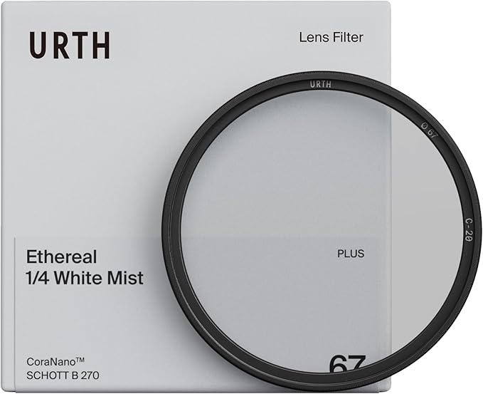 Urth 58mm Ethereal White Mist ¼ Diffusion Lens Filter (Plus+) - Cinematic Effect, 20-Layer Nano-Coated Light Dispersing Particles