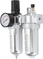 Compressed Air Line Filter, Aluminum Alloy Filter Back Fastening Design 5-60℃ Operating Temperature Range Oil Trap Separator for Teaching Laboratory