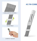 LANMU Air Conditioner Evaporator Coil Cleaning Brush AC Condenser Coil Fin Comb Straightener HVAC Cleaner Brush (1 Fin Comb + 1 Dual-Sided Evaporator Coil Cleaner Brush)