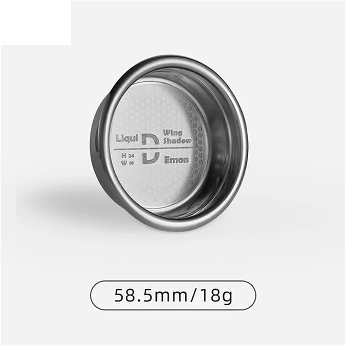 Compatible For MUVNA ，58.5MM Espresso Filter Baskets 15-22g Coffee Basket Coffee Machine Handle Bilayer Extraction Powder Bowl 58MM(18g)
