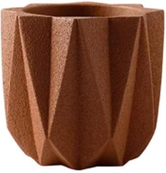 Outdoor Succulent Plantpot Cactus Plant Container Cement Flowerpot Container Modern Simple Planter Flower Vase Meat Plant Cement Container Concrete Flower Plant (Gray1 13cm*11.5cm) (Orange 15cm*14cm)