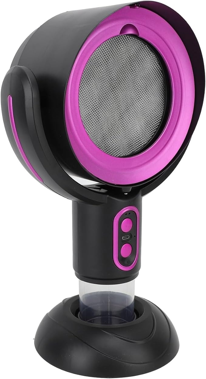 Rengue Desktop Range Hood, Portable Kitchen Exhaust Fan with Removable Filter and 2 Speed Gears, for Apartment Dormitory RV Camping Indoor Barbecue (Black Violet)