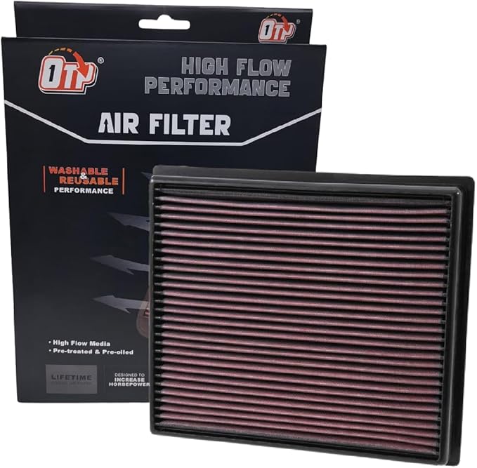 OTP2385 OTPerformance Air Filter Washable Compatible With 2007-2021 FORD Lincoln Truck SUV Air Filter F150 Raptor Expedition Navigator F250 F350 F450 F550 F650 Increase Power Acceleration Premium