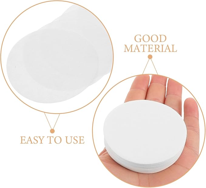 300pcs White 64mm Disposable Coffee Filter Paper for Press Makers Mini round Drip Coffee Filters Compatible with Espresso Machines Portable Paper Bags for Daily Brewing