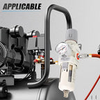 MEANLIN Air Compressor Moisture Filter, AW3000 Air Line Filter, 3/8" NPT Inlet with 150 PSI Gauge and Valve Shut Off Switch for Air Tools and Spray Paint Gun