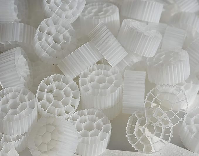 K3 Bio Media Plus Filter Media Moving Bed Biofilm Reactor (MBBR) for Aquaponics, Aquaculture, Hydroponics - Ponds - Aquariums (2 Gallons)