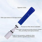 Cigarette Filters Three Colour Set 12pcs Cigarette Holder Reusable Clean Tar Tobacco Filter with Multi-Filtering for Standard Size Cigarettes Ø8mm,Ø7mm,Ø6.5mm,Slim Cigarettes Ø6mm and Ø5mm