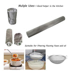 304 Stainless Steel Mesh 200Mesh, 15.7"x47.2"(40x120cm) Metal Mesh Screen, Woven Fine Wire Mesh Easy to Cut for Filter Mesh, Filtration Cloth and DIY Project