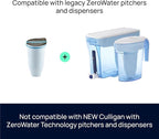 ZeroWater Official Replacement Filter - 5-Stage 0 TDS Water Filter Replacement IAPMO Certified to Reduce Lead, Chromium, and PFOA/PFOS 4-Pack