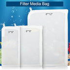 Segarty Media Bags for Aquarium Filter, 10 Pack 0.15mm Extra Fine Mesh 7.7 x 3 Reusable White Nylon Net Bags with Plastic Zipper for Charcoal, Bio Balls, Ceramic Rings, Activated Carbon, Fish Tank